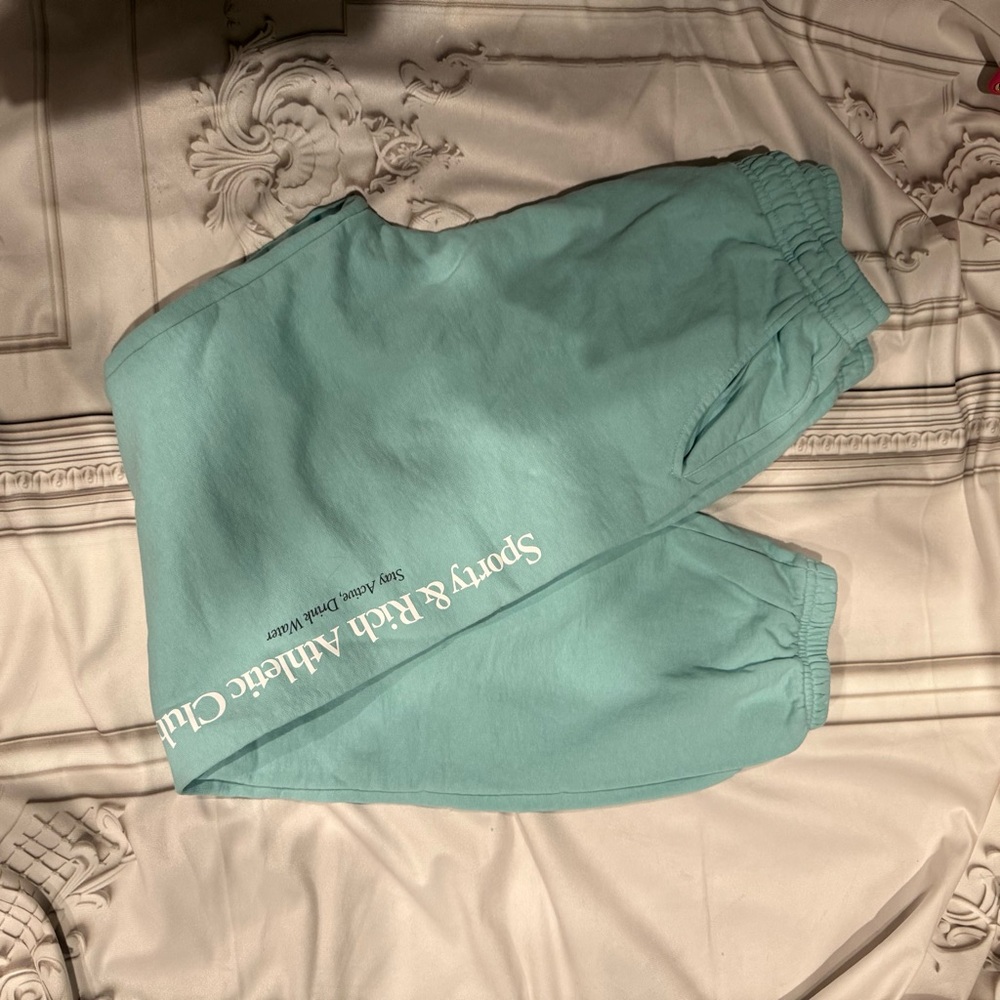 Sporty & Rich athletic club Teal Shorts